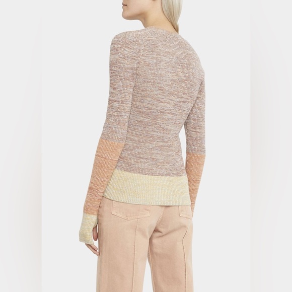 NWT Ulla Johnson Posey Thumbhole-Cuff Colorblock Cardigan Sweater - Picture 3 of 7